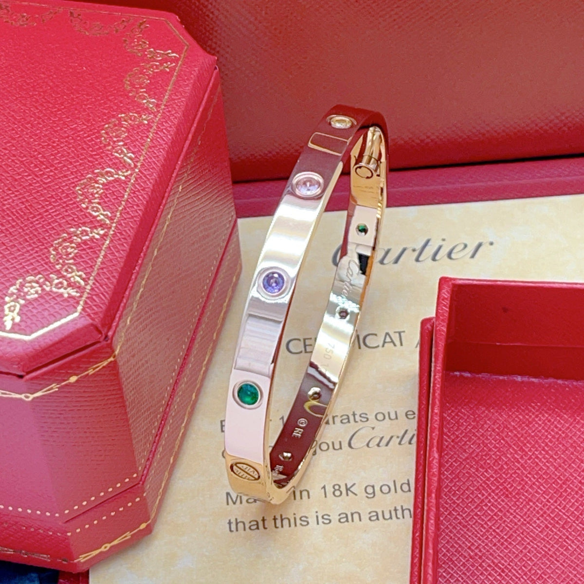 [Rani Jewelry]2026 RAINBOW LOVE BRACELET 6.1MM  10 DIAMONDS
