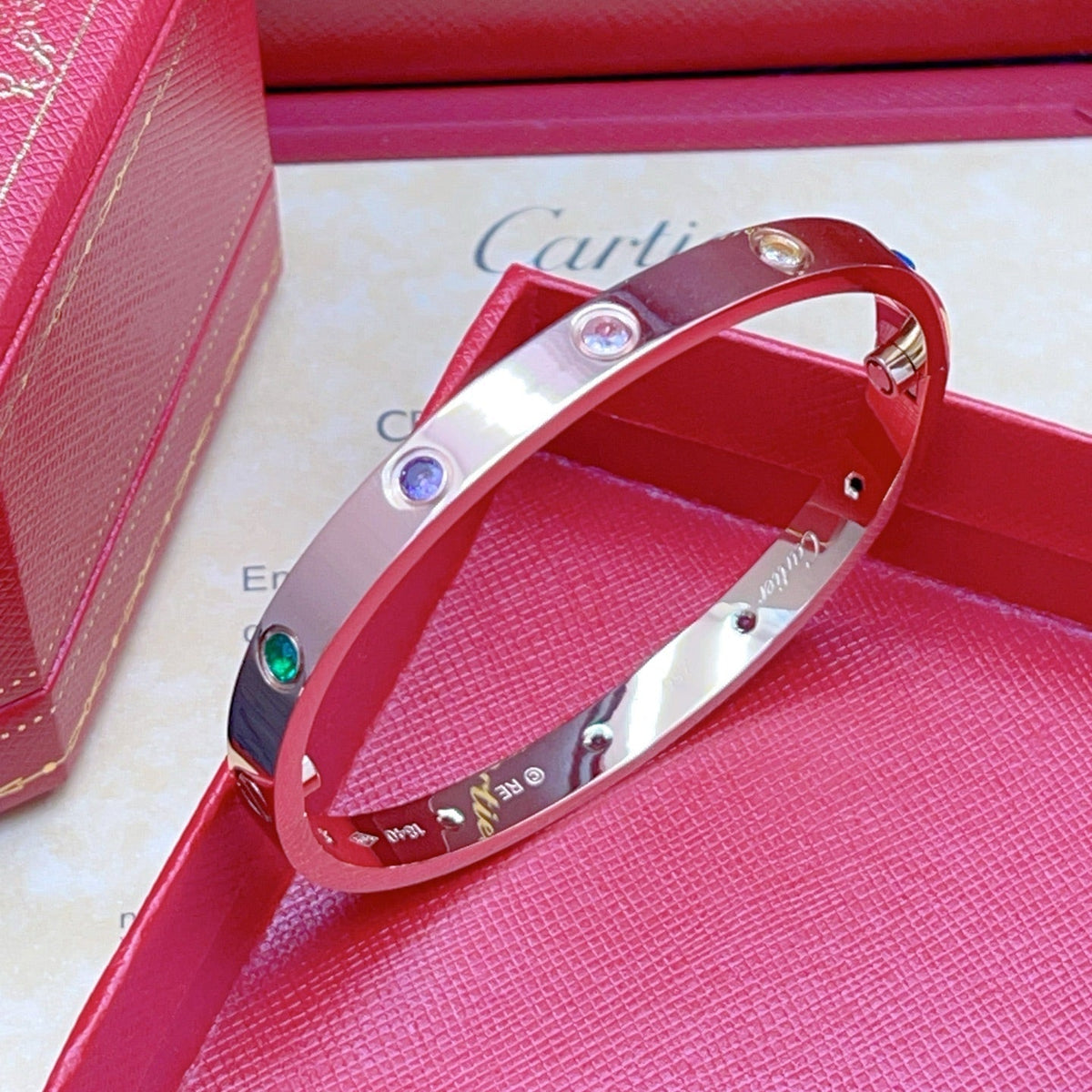 [Rani Jewelry]2026 RAINBOW LOVE BRACELET 6.1MM  10 DIAMONDS
