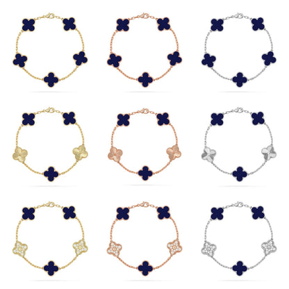 [Rani Jewelry]CLOVER 5 MOTIF LAPIS LAZULI BRACELET COLLECTION