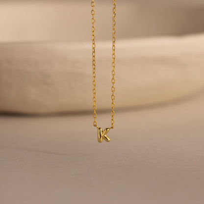 Dainty Bubble Initial Necklace