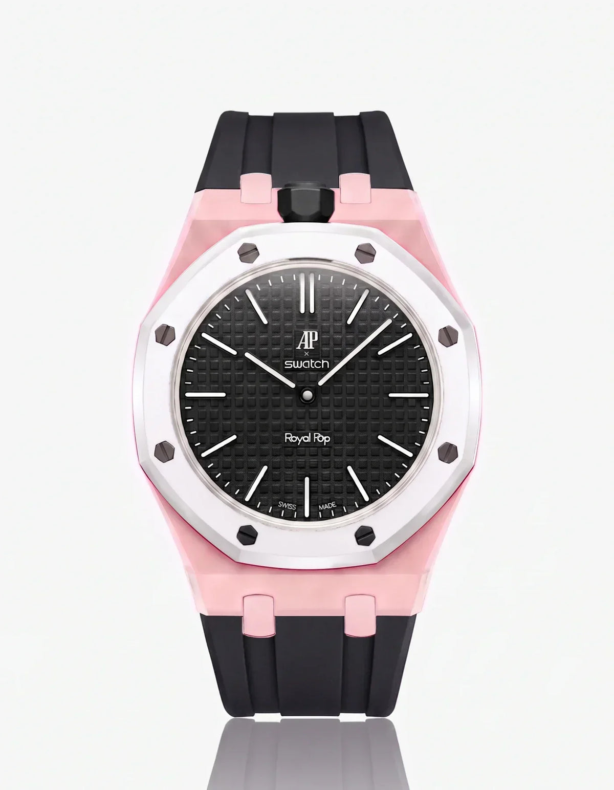 Silicone Strap & Case Royal Pop Ocho Negro(Customize  Colors)