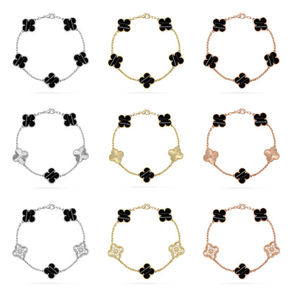 [Rani Jewelry] CLOVER 5 MOTIF PULSAR STONE BRACELET COLLECTION