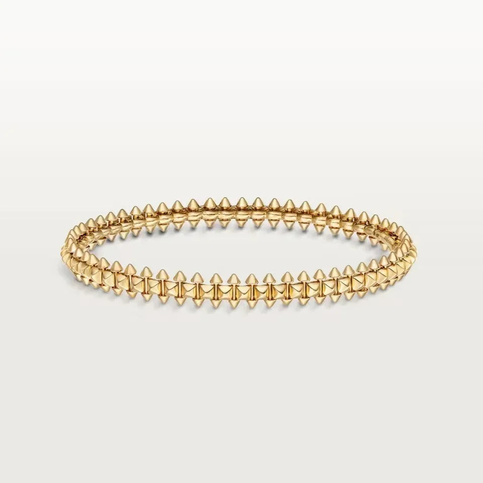 [Rani Jewelry] CLASH & Clover Laser 5-Motif & LOVE Brushed Bracelet Stack Set