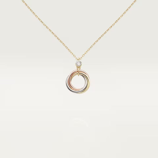 [Rani Jewelry] TRINITY  NECKLACE 1 DIAMOND