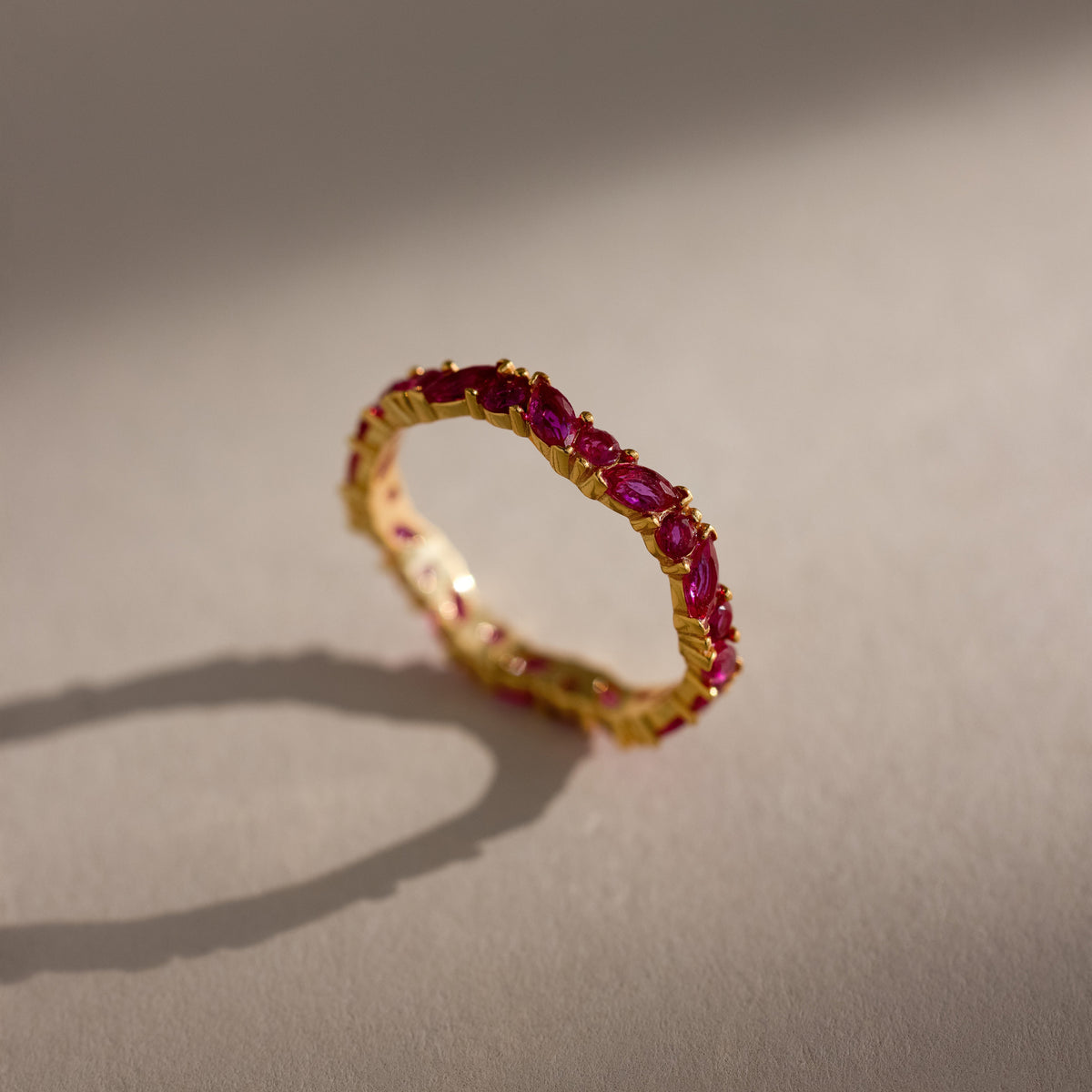 Staggered Marquise Birthstone Ring