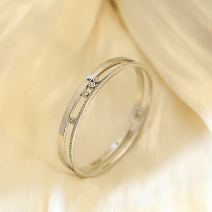[Rani Jewelry]Move Romane Diamond Bangle Bracelet