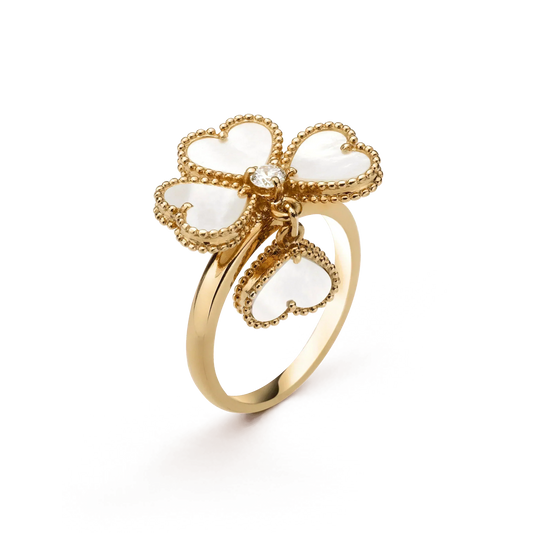 [Rani Jewelry]SWEET CLOVER WHITE MOP RING