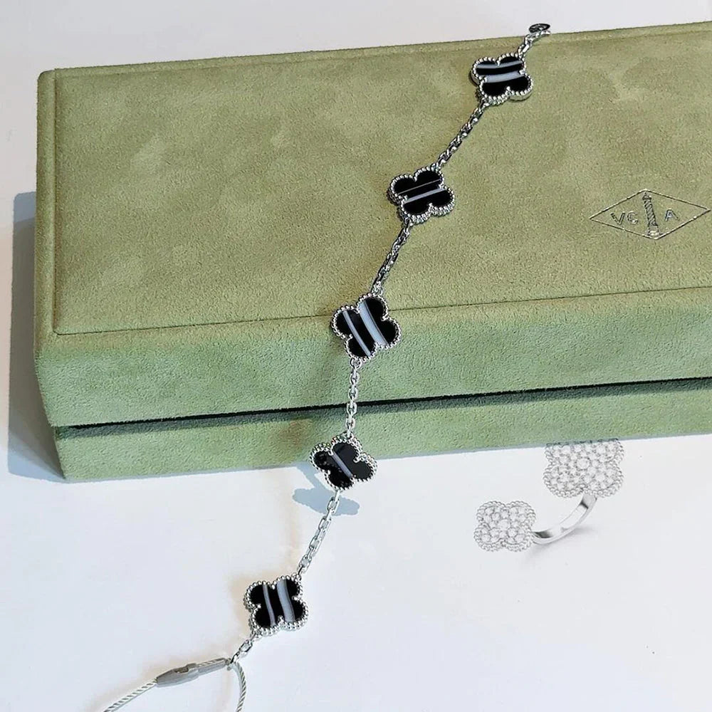 [Rani Jewelry] CLOVER 5 MOTIF PULSAR STONE BRACELET COLLECTION