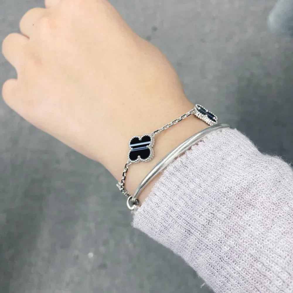 [Rani Jewelry] CLOVER 5 MOTIF PULSAR STONE BRACELET COLLECTION