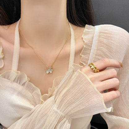 [Rani Jewelry]FLOWER DIAMOND NECKLACE