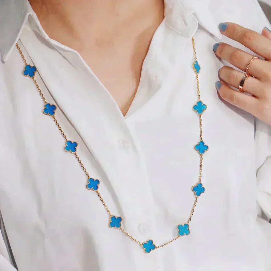 [Rani Jewelry]CLOVER 20 MOTIFS TURQUOISE GOLD