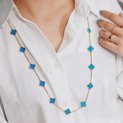 [Rani Jewelry]CLOVER 20 MOTIFS TURQUOISE GOLD