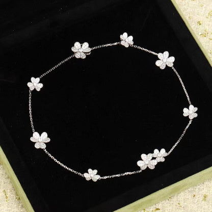 [Rani Jewelry]FRIVOLE SILVER 9 FLOWERS NECKLACE