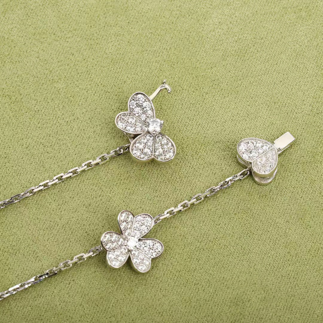 [Rani Jewelry]FRIVOLE SILVER 9 FLOWERS NECKLACE