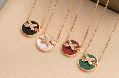 [Rani Jewelry]JEUX DE ROSE GOLD DIAMOND NECKLACE