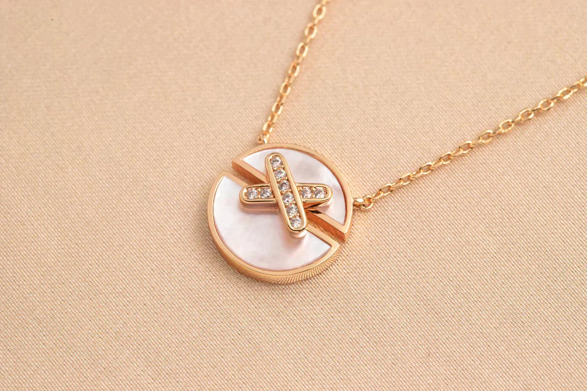 [Rani Jewelry]JEUX DE ROSE GOLD DIAMOND NECKLACE