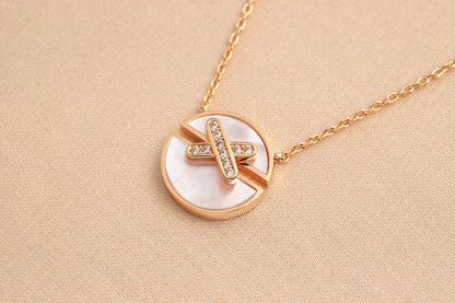 [Rani Jewelry]JEUX DE ROSE GOLD DIAMOND NECKLACE
