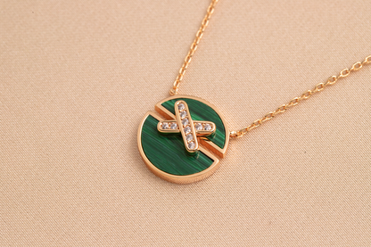 [Rani Jewelry]JEUX DE PINK GOLD DIAMOND NECKLACE