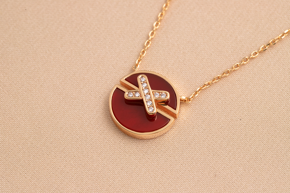 [Rani Jewelry]JEUX DE PINK GOLD DIAMOND NECKLACE