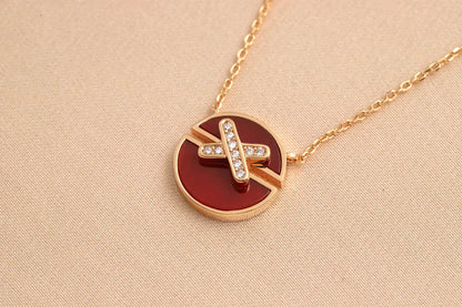 [Rani Jewelry]JEUX DE ROSE GOLD DIAMOND NECKLACE