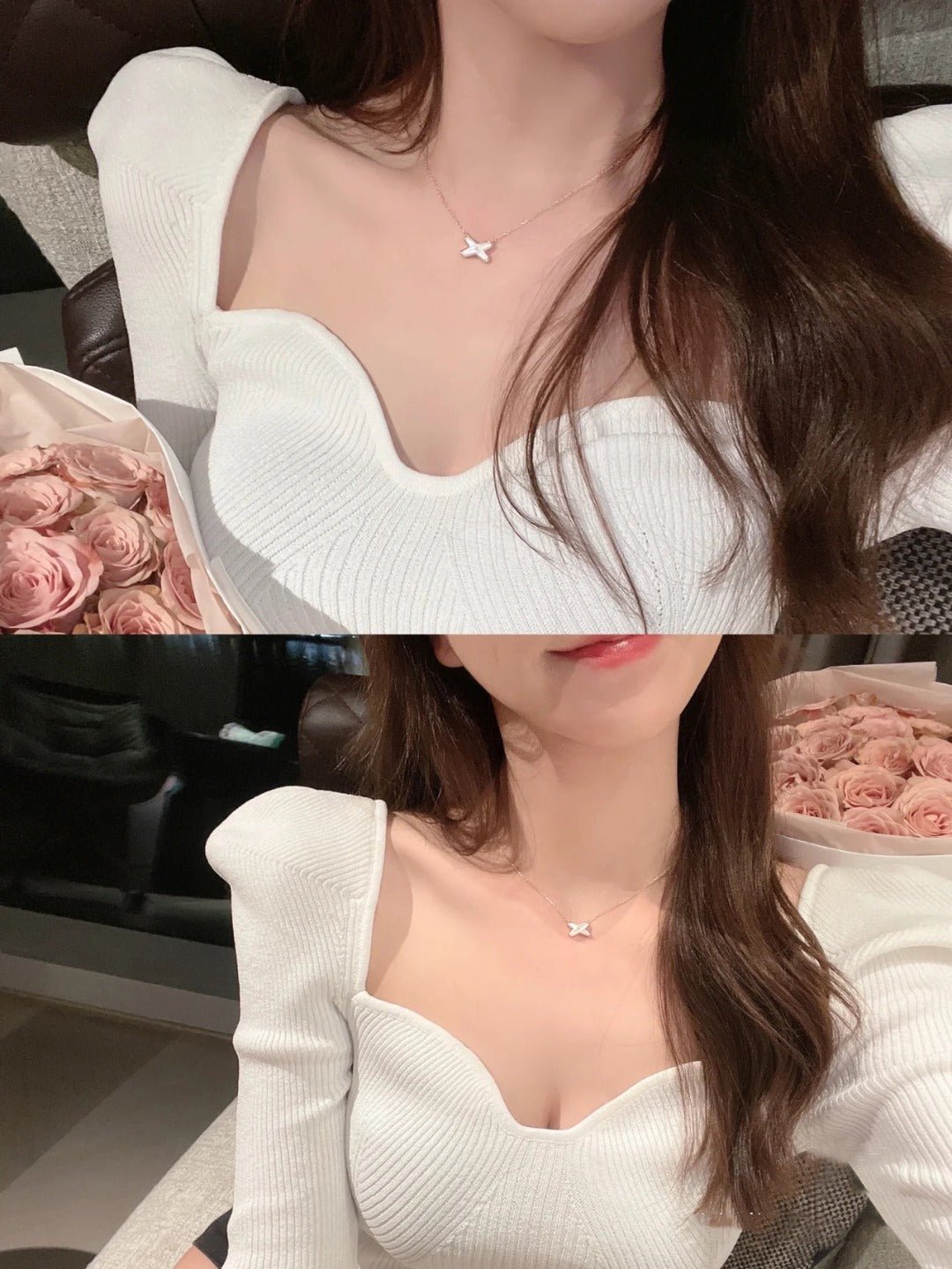 [Rani Jewelry]JEUX DE NECKLACE 1 DIAMOND