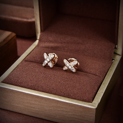 [Rani Jewelry]JEUX DE GOLD DIAMOND EARRINGS