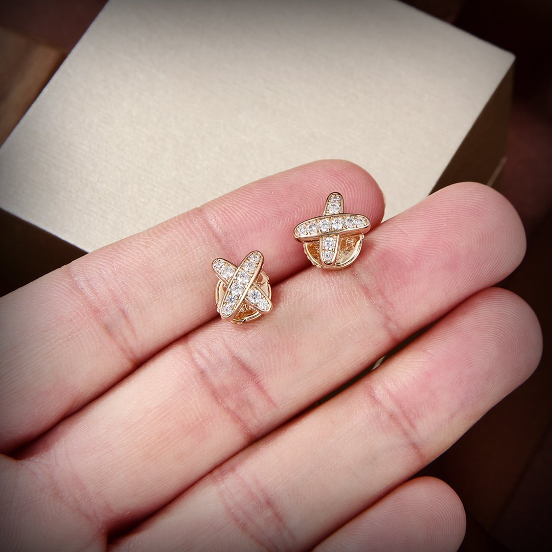 [Rani Jewelry]JEUX DE GOLD DIAMOND EARRINGS