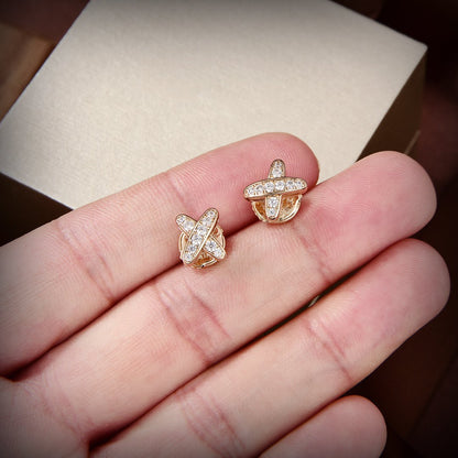 [Rani Jewelry]JEUX DE GOLD DIAMOND EARRINGS