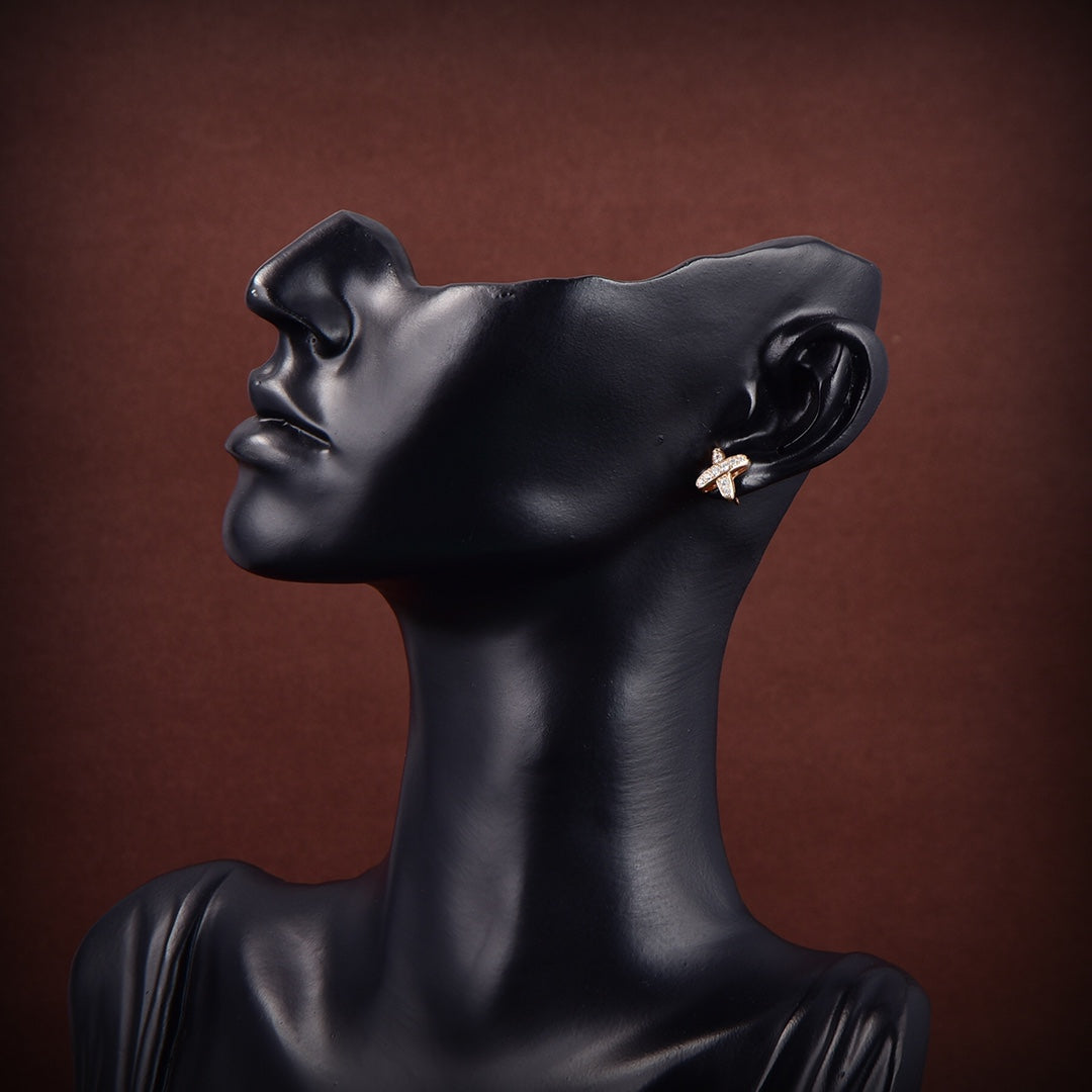 [Rani Jewelry]JEUX DE GOLD DIAMOND EARRINGS