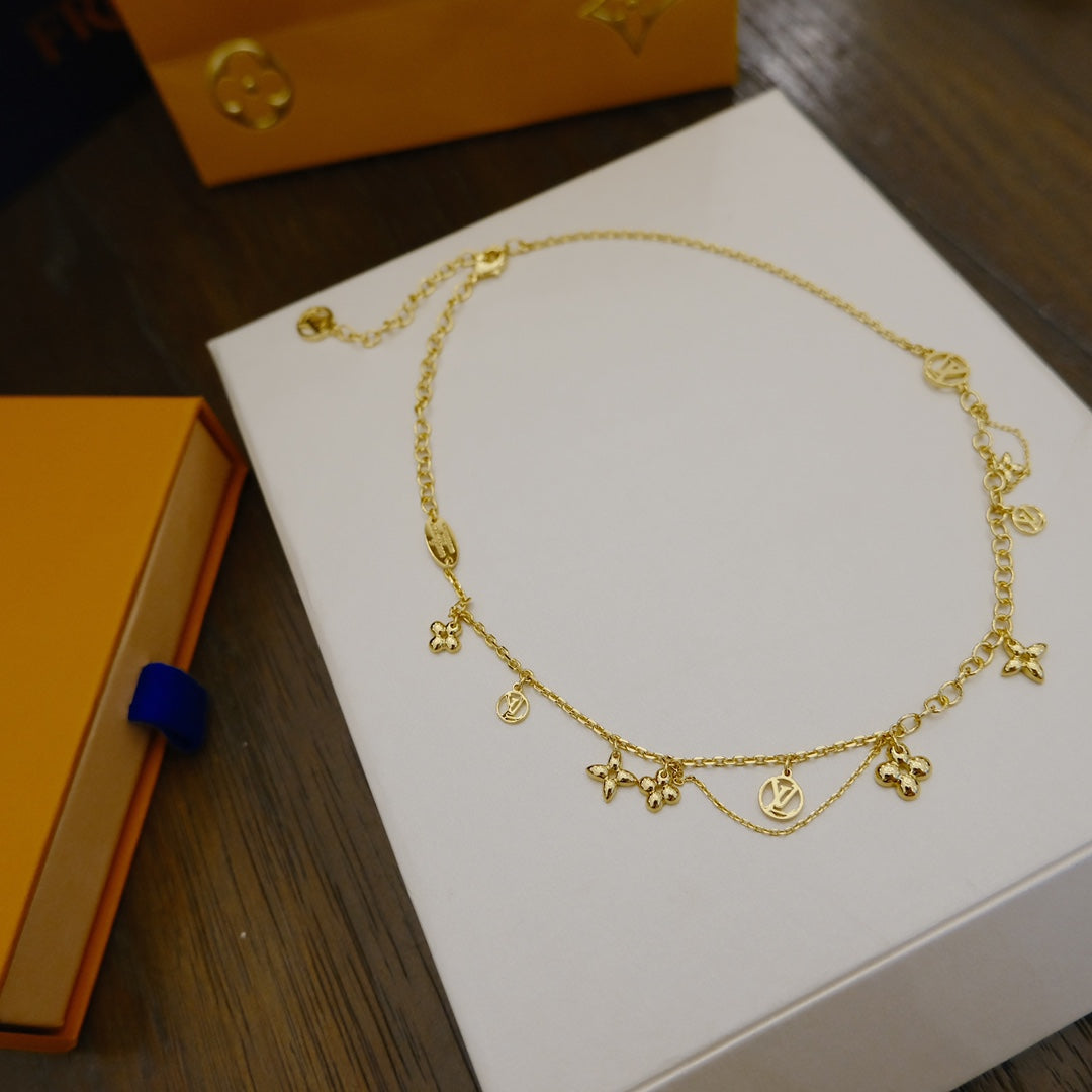 [Rani Jewelry]BLOOMING SUPPLE NECKLACE BRASS