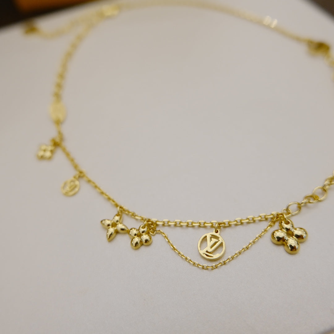 [Rani Jewelry]BLOOMING SUPPLE NECKLACE BRASS