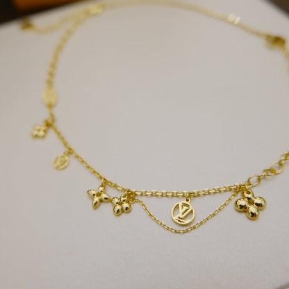 [Rani Jewelry]BLOOMING SUPPLE NECKLACE BRASS