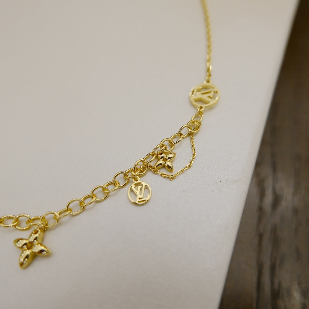 [Rani Jewelry]BLOOMING SUPPLE NECKLACE BRASS