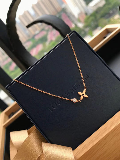 [Rani Jewelry]BLOSSOM PENDANT PINK GOLD AND DIAMOND