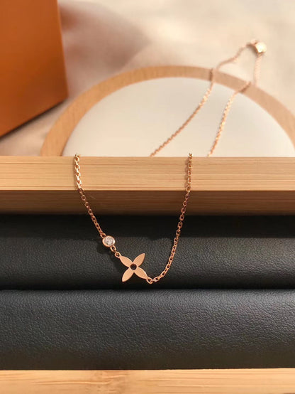 [Rani Jewelry]BLOSSOM PENDANT PINK GOLD AND DIAMOND