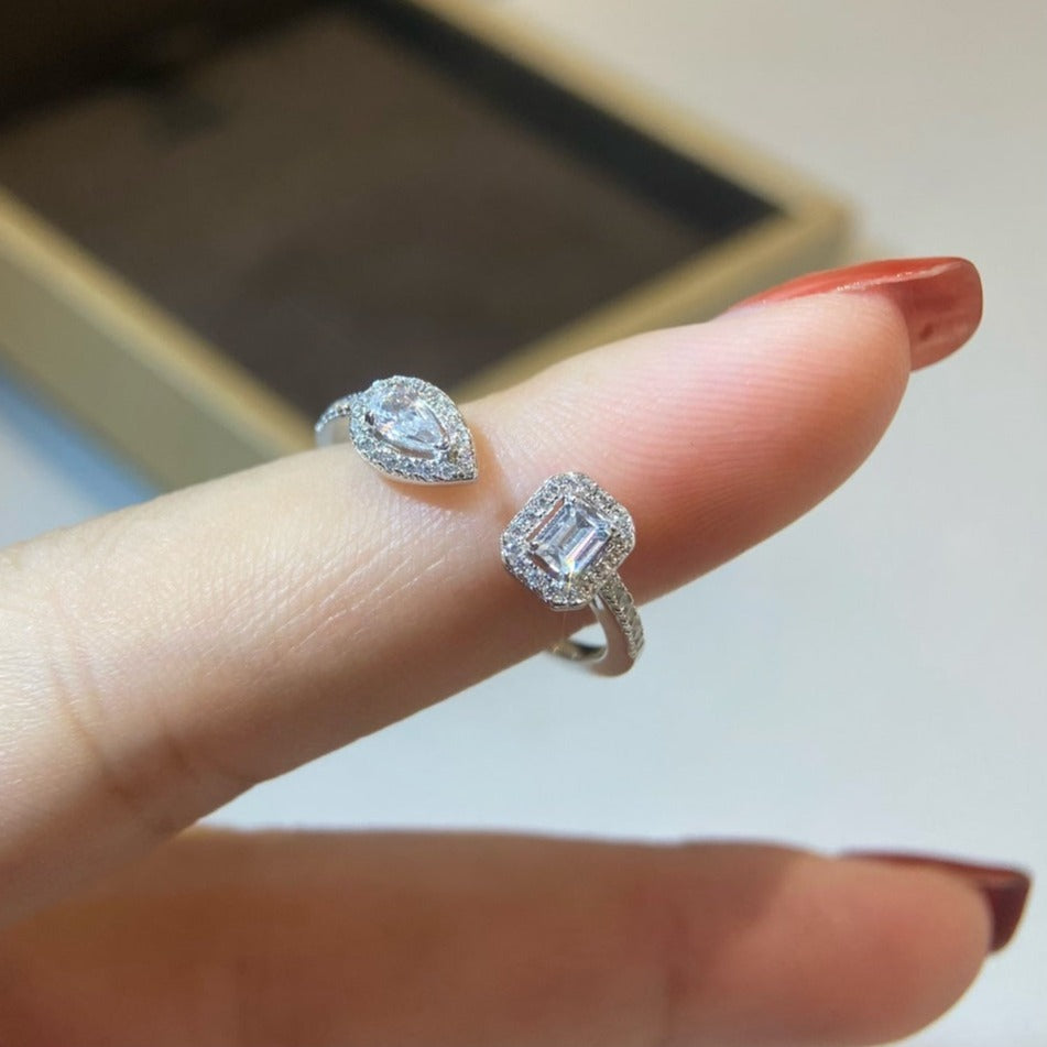 [Rani Jewelry]MY TWIN TOI & MOI SILVER DIAMOND RING