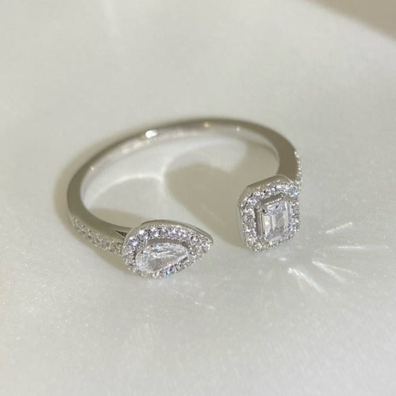 [Rani Jewelry]MY TWIN TOI & MOI SILVER DIAMOND RING