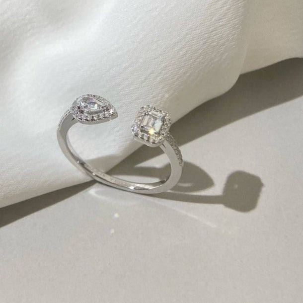 [Rani Jewelry]MY TWIN TOI & MOI SILVER DIAMOND RING