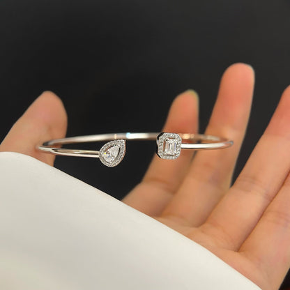 [Rani Jewelry]JONC FLEX MY TWIN TOI & MOI SILVER DIAMOND BRACELET