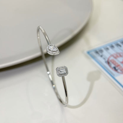 [Rani Jewelry]JONC FLEX MY TWIN TOI & MOI SILVER DIAMOND BRACELET