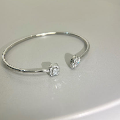 [Rani Jewelry]JONC FLEX MY TWIN TOI & MOI SILVER DIAMOND BRACELET
