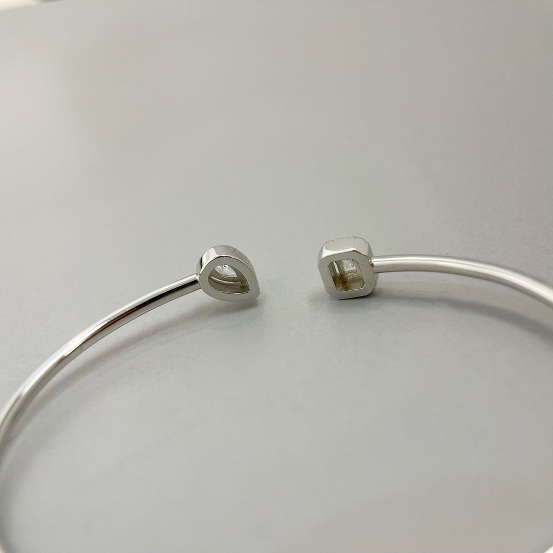 [Rani Jewelry]JONC FLEX MY TWIN TOI & MOI SILVER DIAMOND BRACELET