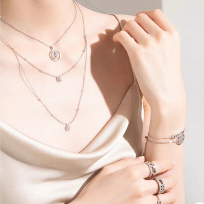 [Rani Jewelry]LUCKY MOVER PM PAVED NECKLACE