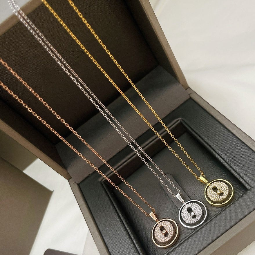 [Rani Jewelry]LUCKY MOVER PM PAVED NECKLACE