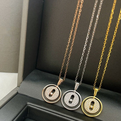[Rani Jewelry]LUCKY MOVER PM PAVED NECKLACE