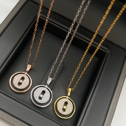 [Rani Jewelry]LUCKY MOVER PM PAVED NECKLACE