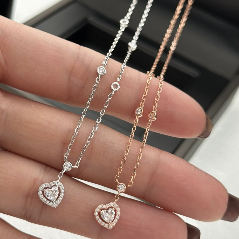 [Rani Jewelry]JOY HEART DIAMOND NECKLACE
