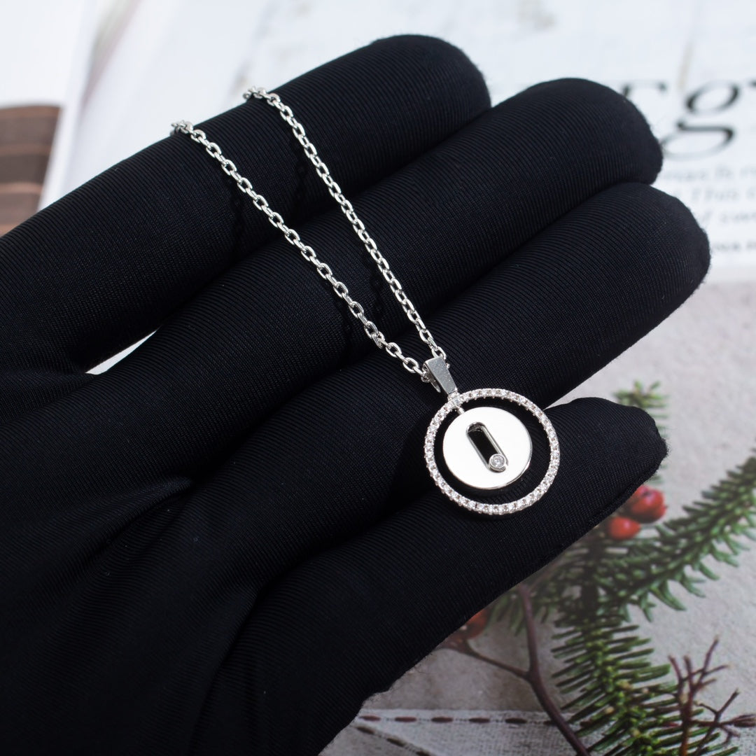 [Rani Jewelry]LUCKY MOVE PM NECKLACE SILVER DIAMOND
