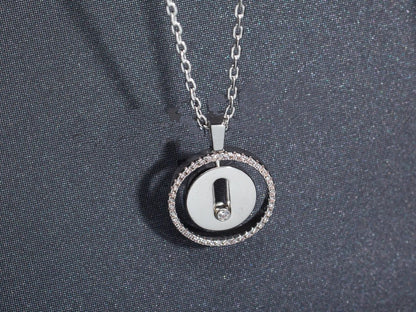 [Rani Jewelry]LUCKY MOVE PM NECKLACE SILVER DIAMOND