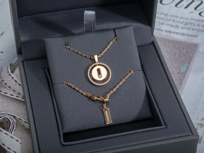 [Rani Jewelry]LUCKY MOVE PM NECKLACE PINK GOLD DIAMOND